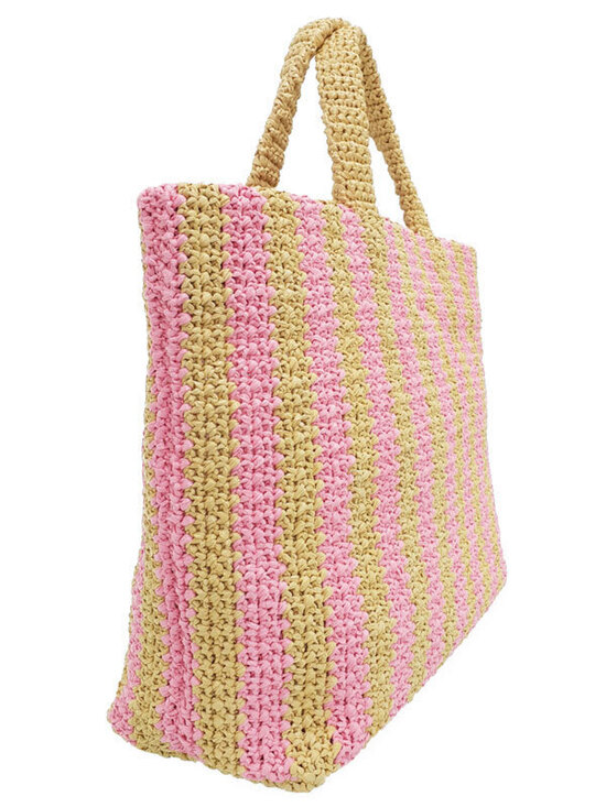 Prada Handbags - Prada tan pink Tote petalo Crochet Bag
